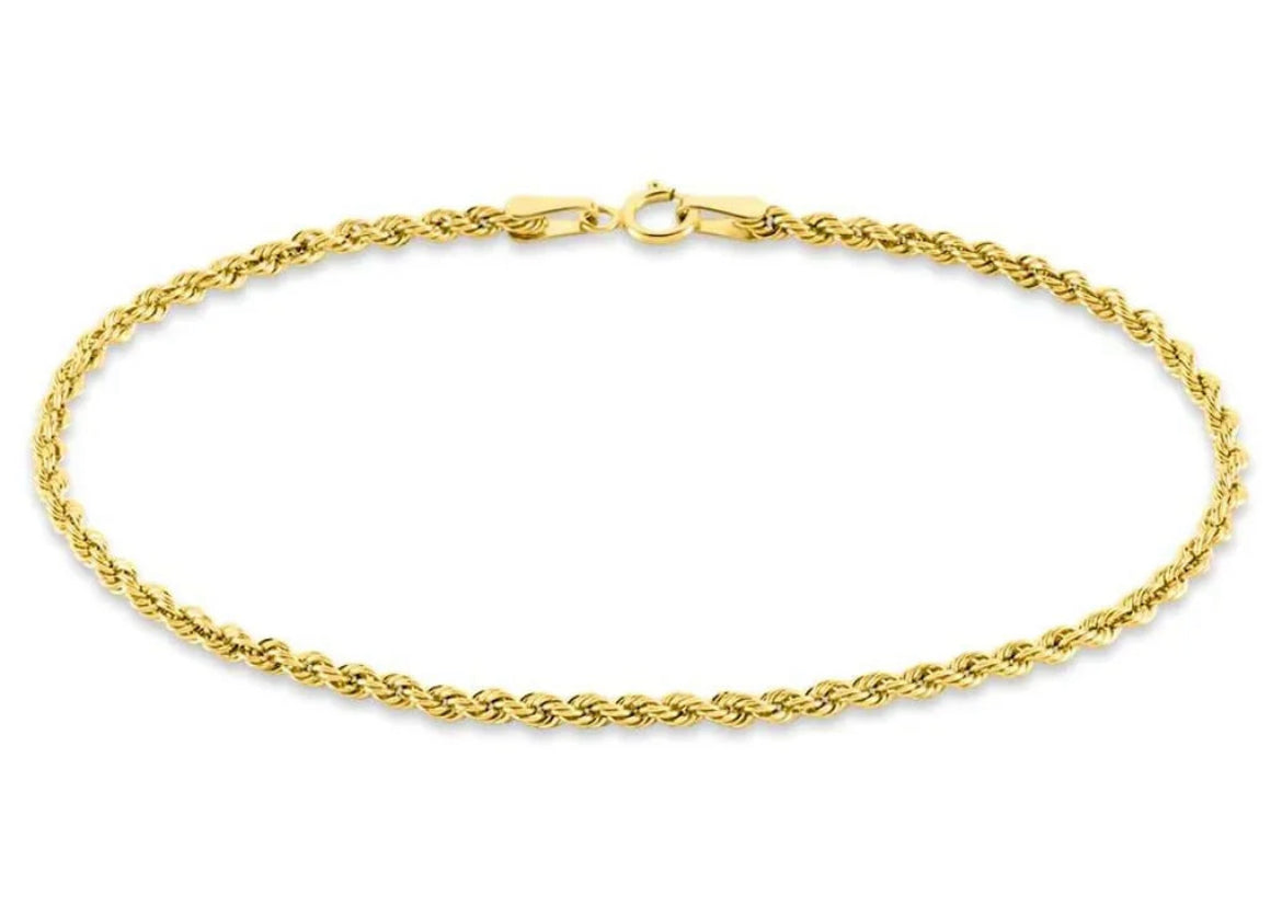 Pulsera “ROPE” Silver925 (oro)