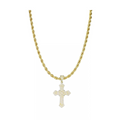 Cadena Cruz Pave Plata 925
