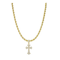 ROPE 925 + CROCE ICE 925 (PLACCATO ORO)