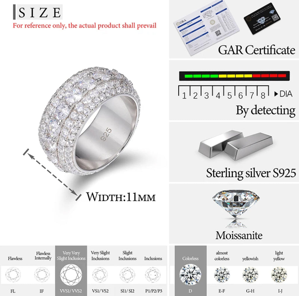 Anillo “Drip Ice” PLATA 925 - Moissanite