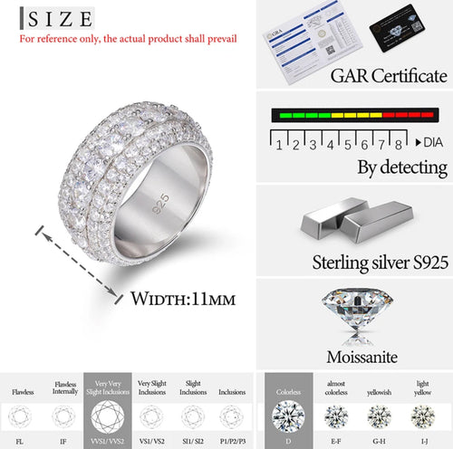 Anillo “Drip Ice” PLATA 925 - Moissanite
