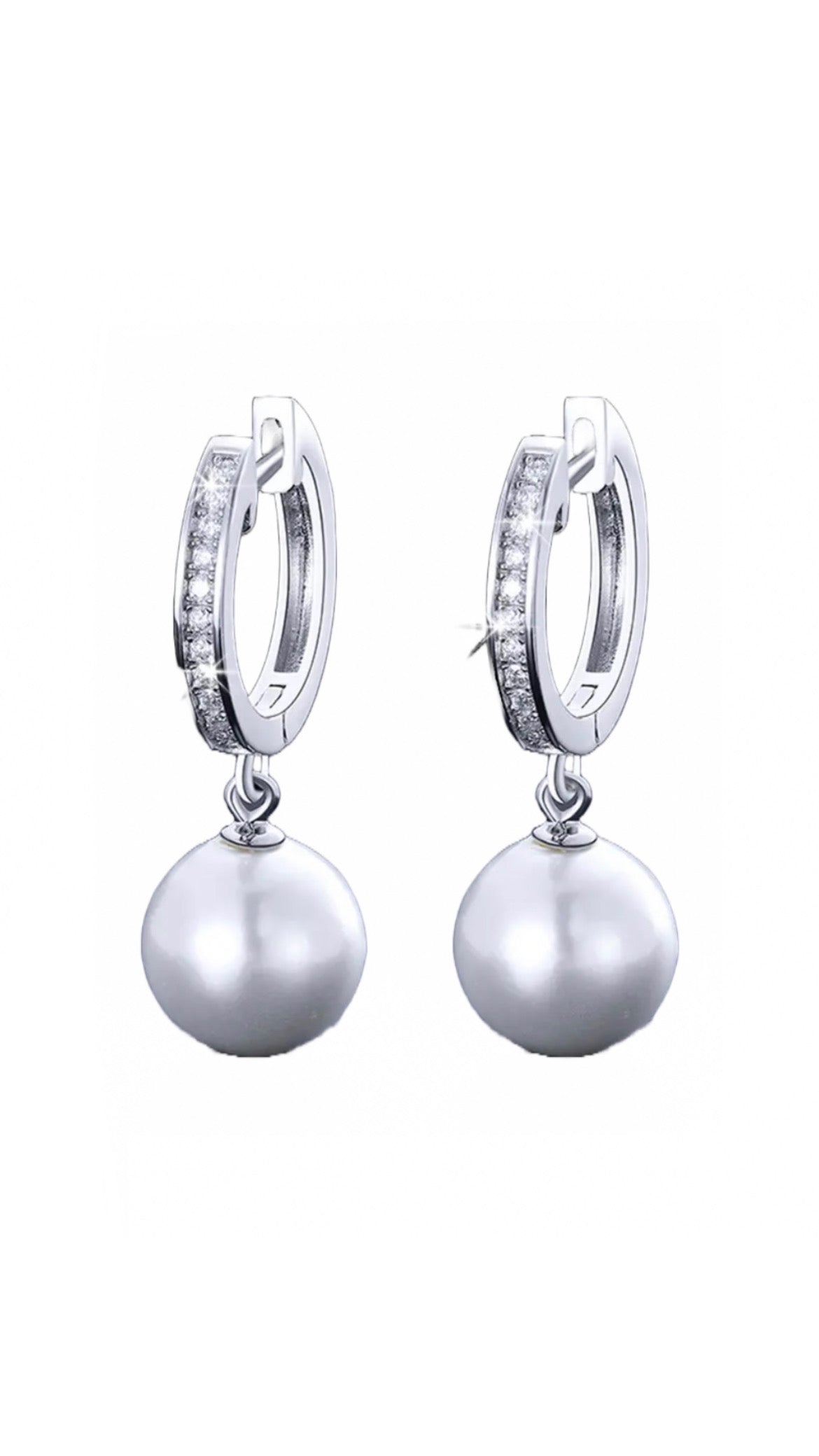 Pendientes Perla "16" - Silver925 - Moissanite
