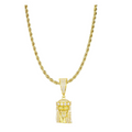 ROPE 925 + PENDANT JESUS 925 (MOISSANITE)
