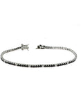 Pulsera Tennis Silver 925 - Blanco y Negro