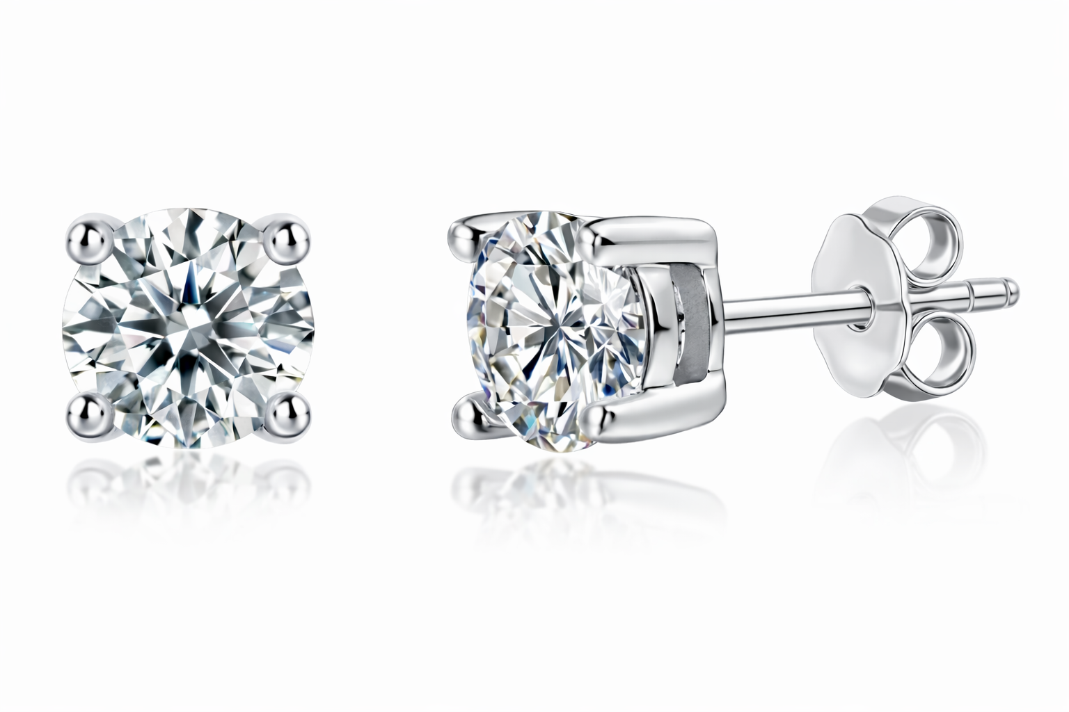 Pendientes “PUNTO LUCE” PLATA 925 - Moissanite