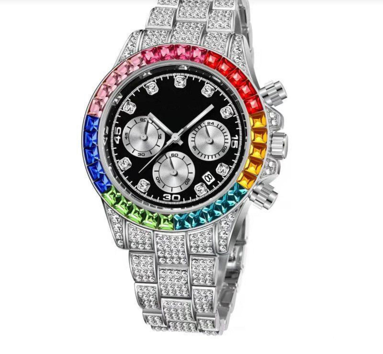 Reloj  Katerin “Rainbow Silver&Nero”