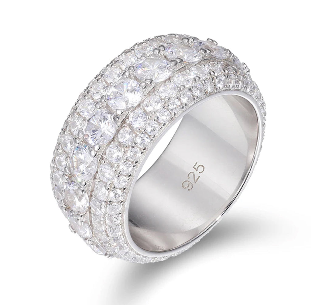 Anillo “Drip Ice” PLATA 925 - Moissanite