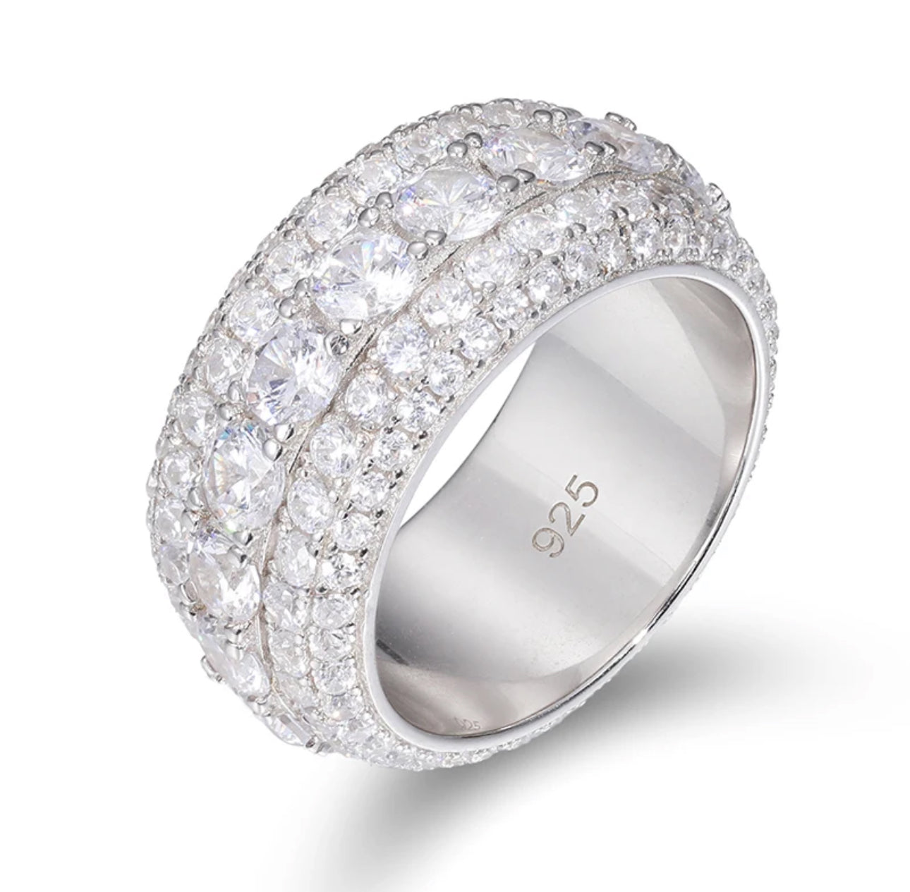 Anillo “Drip Ice” PLATA 925 - Moissanite