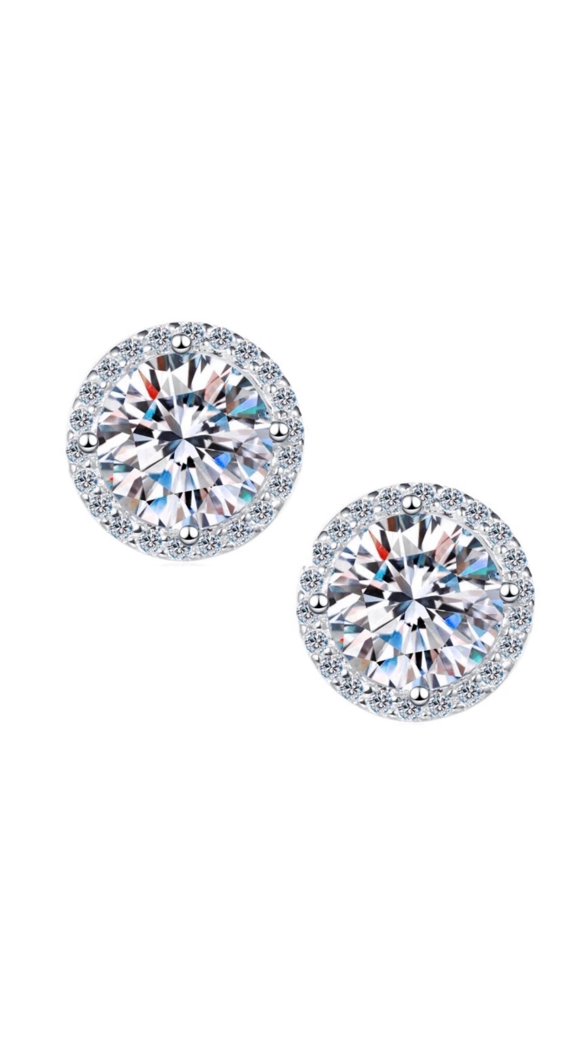 Pendientes "TUPAC" Silver925 - Moissanite