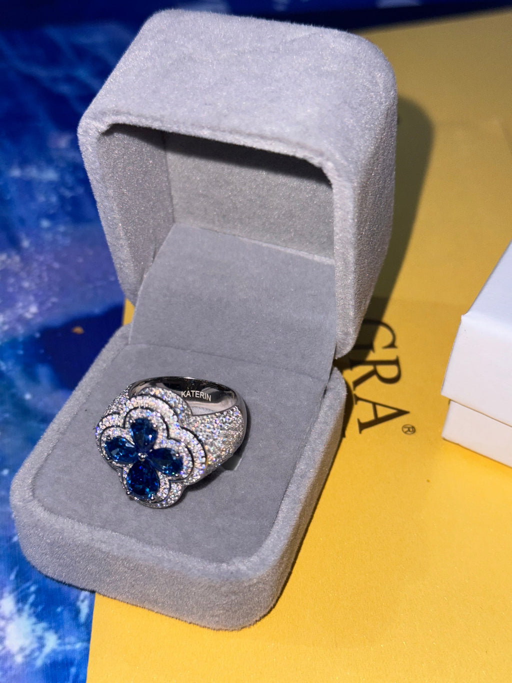 Anillo “Blu KATERIN” Silver925 - Moissanite