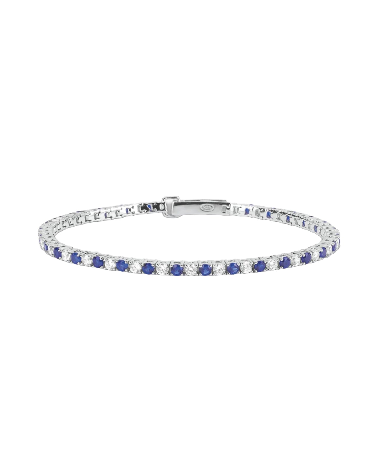 Pulsera TENNIS, ARGENTO 925 BLU - BIANCO