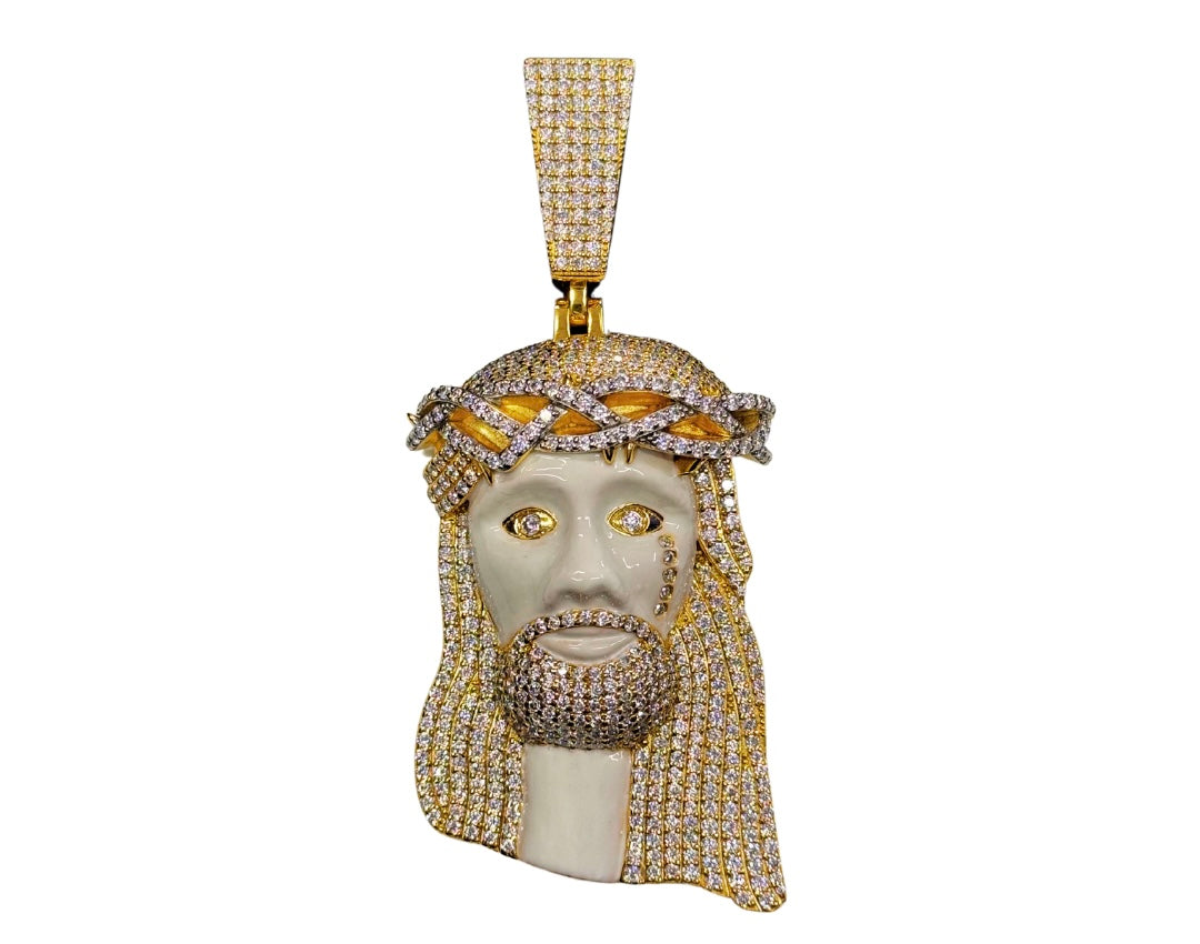 Colgante “JESUS GOLD” Moissanite - Silver 925