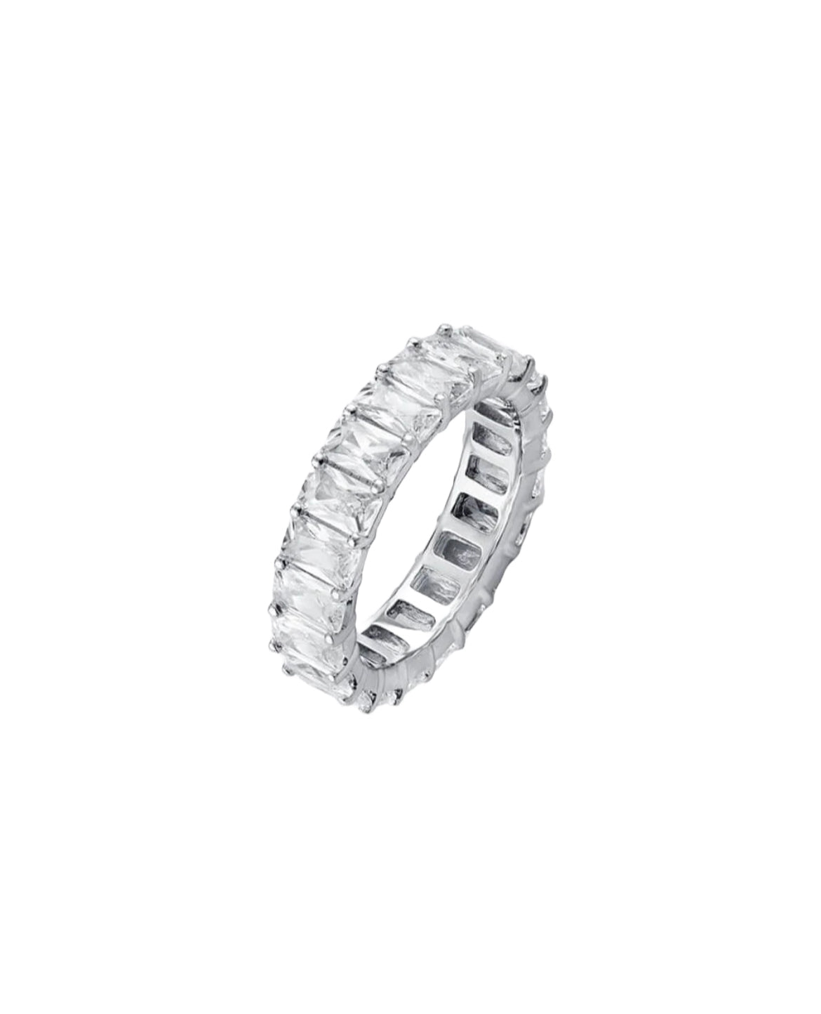 Anillo Baguette “Silver” Acero inossidabile
