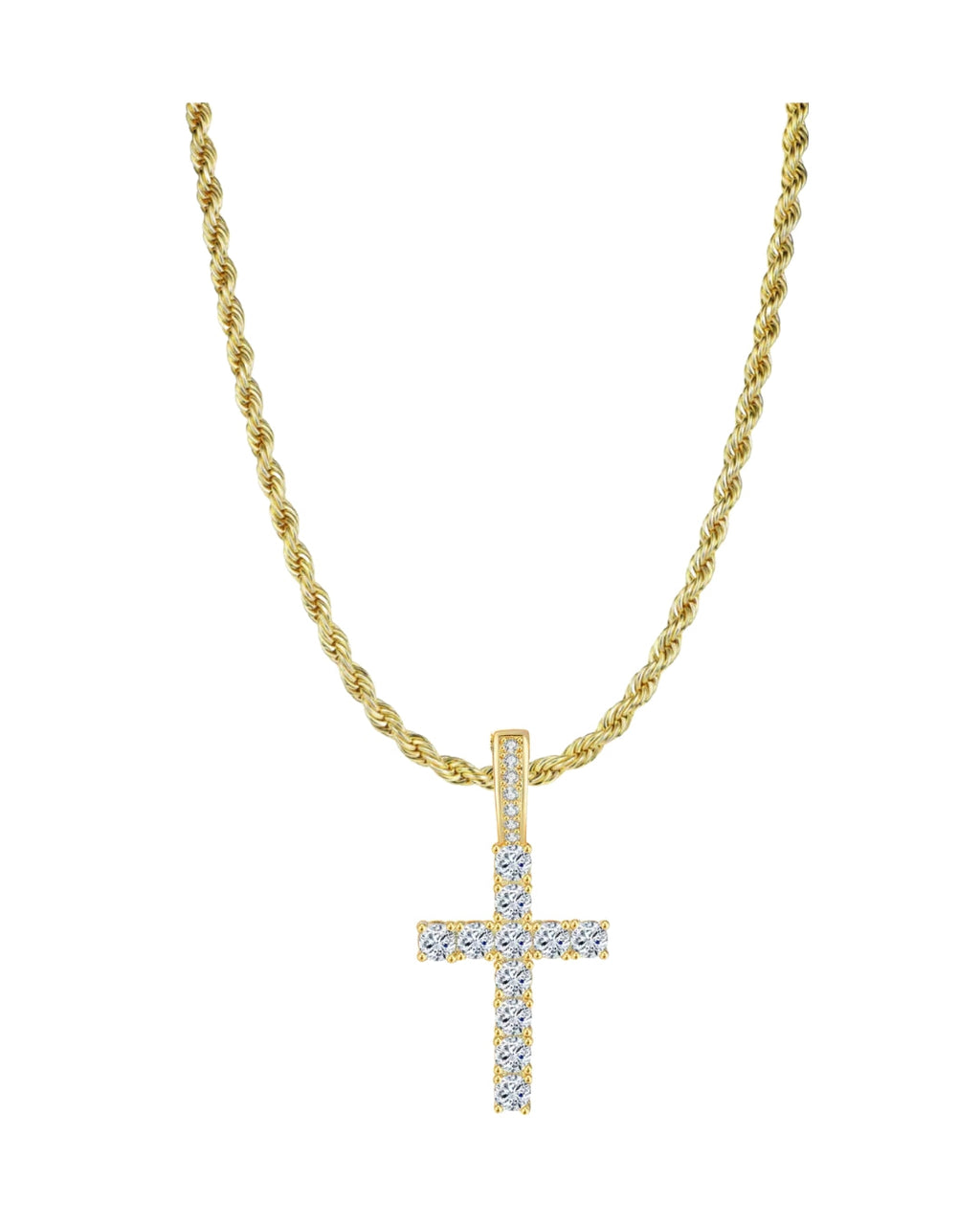 Croce “ICE GOLD” Acciaio inossidabile
