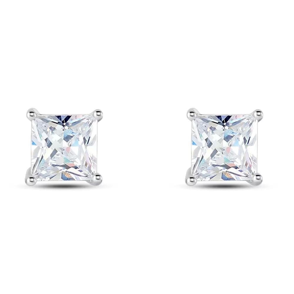 Pendientes "PUNTO LUZ" PLATA 925 8X8MM