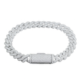 Pulsera CUBAN “DRILLY” Argento 925 - Moissanite.