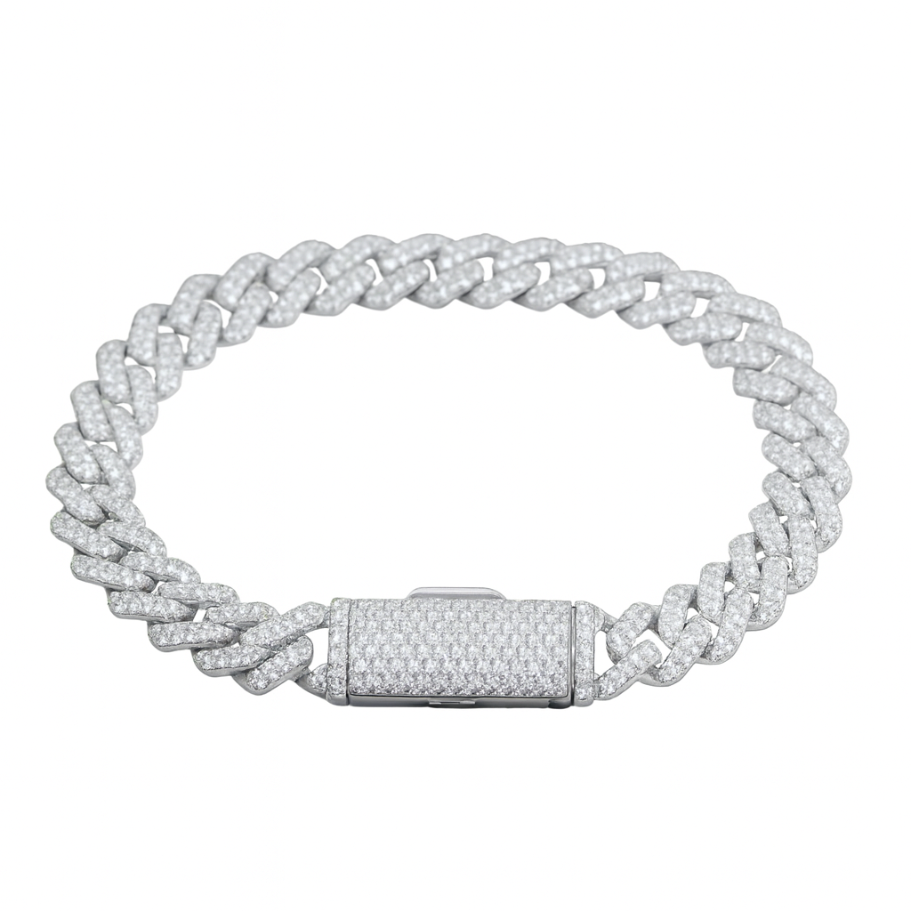 Pulsera CUBAN “DRILLY” Argento 925 - Moissanite.