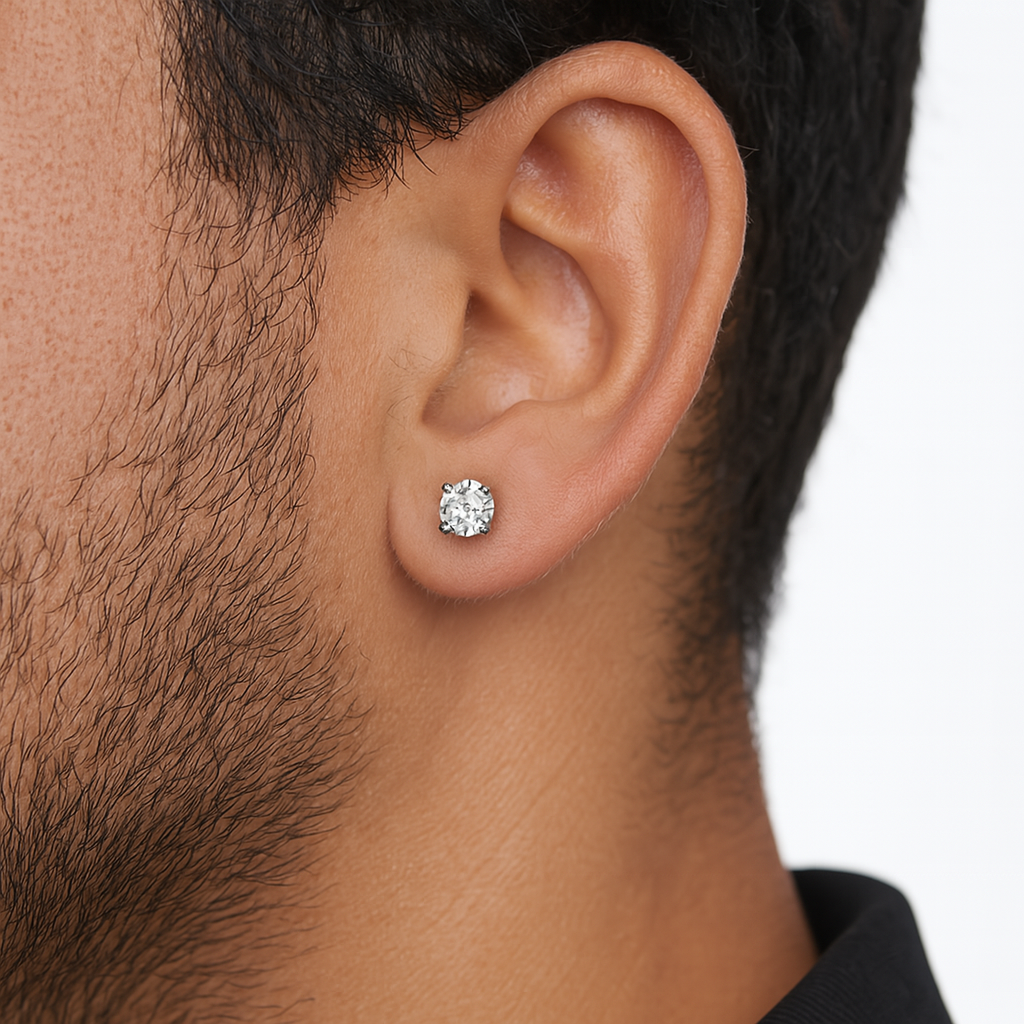 Pendientes “PUNTO LUZ” PLATA 925 6MM