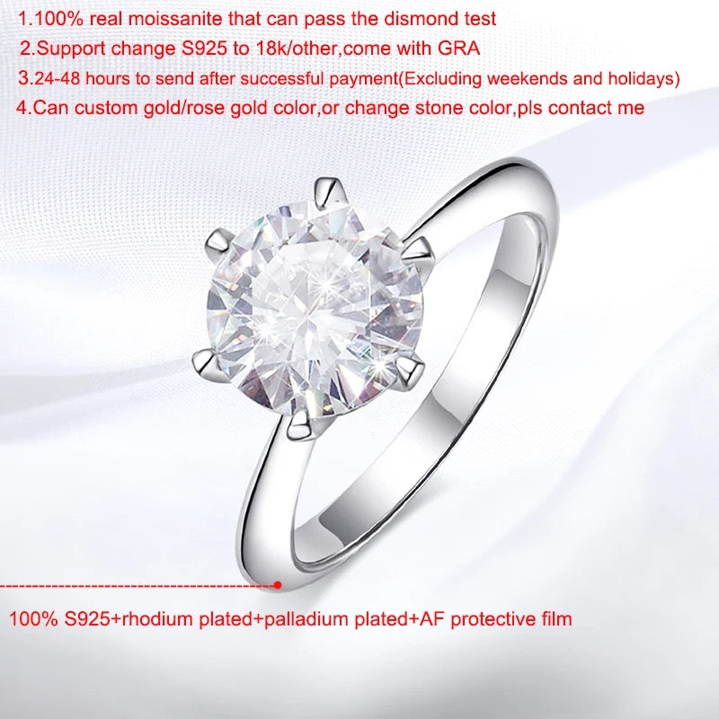 Anillo Punto Luz - Silver925 - Moissanite