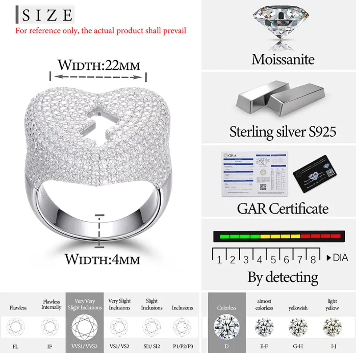 Anillo"BROKEN HEART" Silver925 - Moissanite