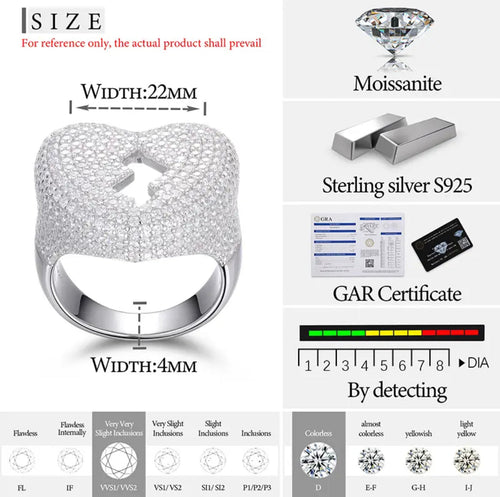Anillo"BROKEN HEART" Silver925 - Moissanite