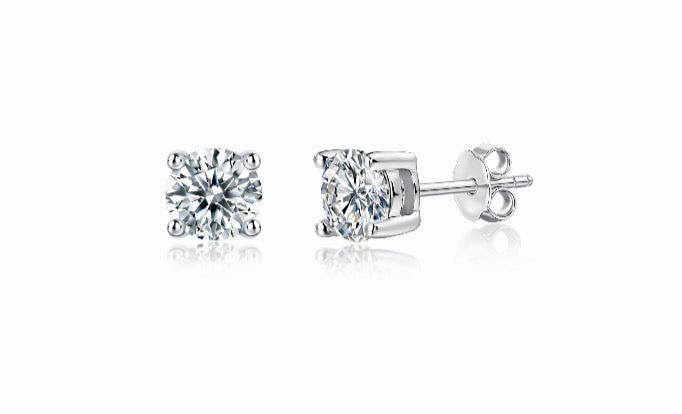 Pendientes “PUNTO LUCE” PLATA 925 - Moissanite