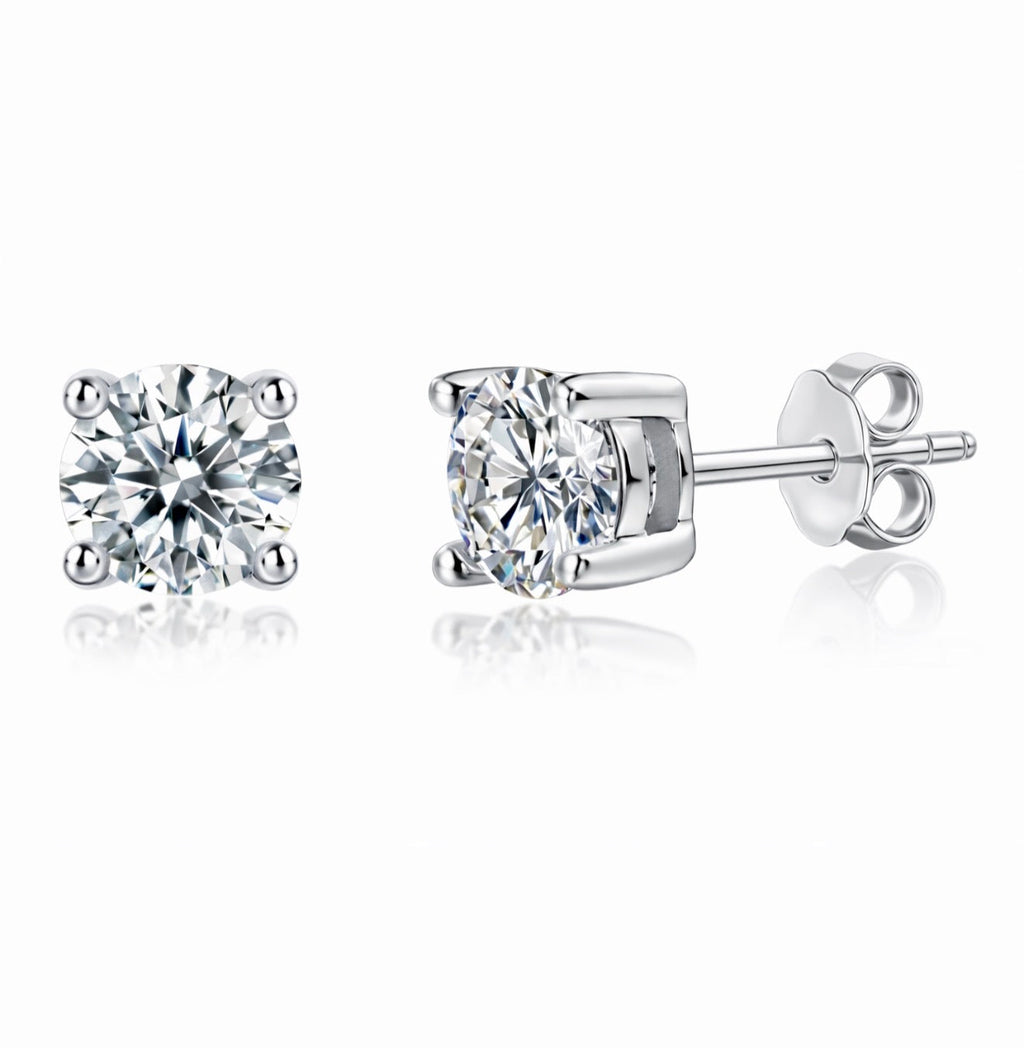 Pendientes “PUNTO LUCE” PLATA 925 - Moissanite