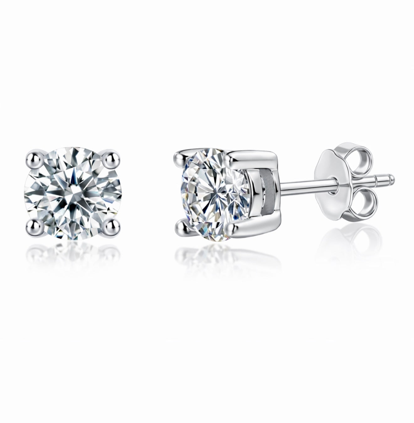 Pendientes “PUNTO LUCE” PLATA 925 - Moissanite
