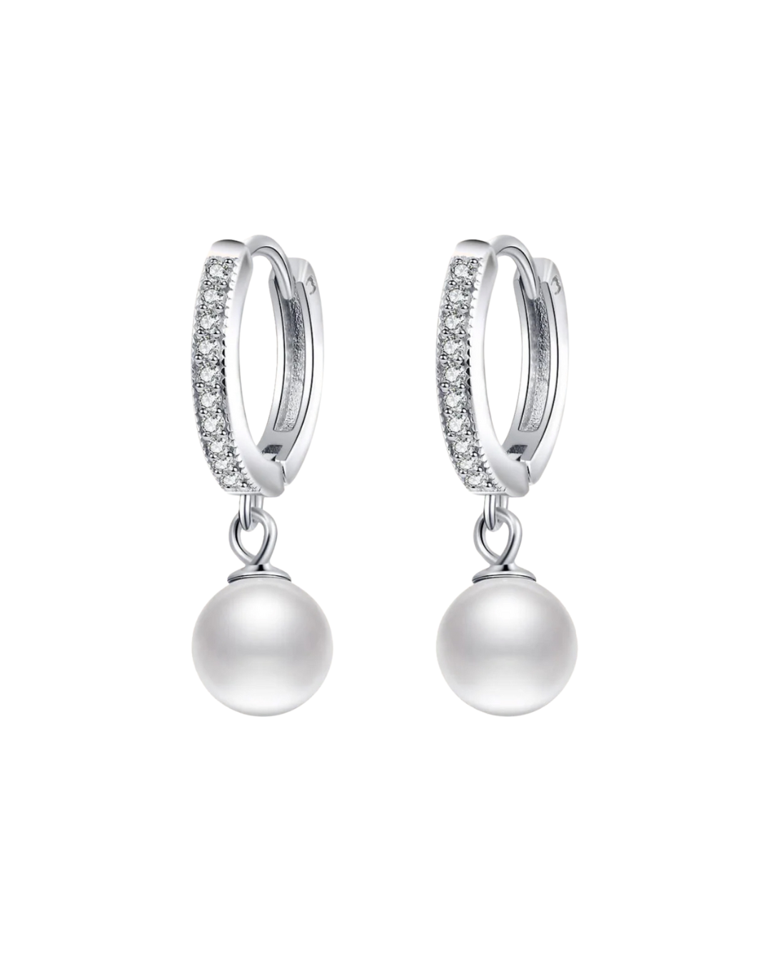 Pendientes "Perla Ice" PLATA 925 - Moissanite