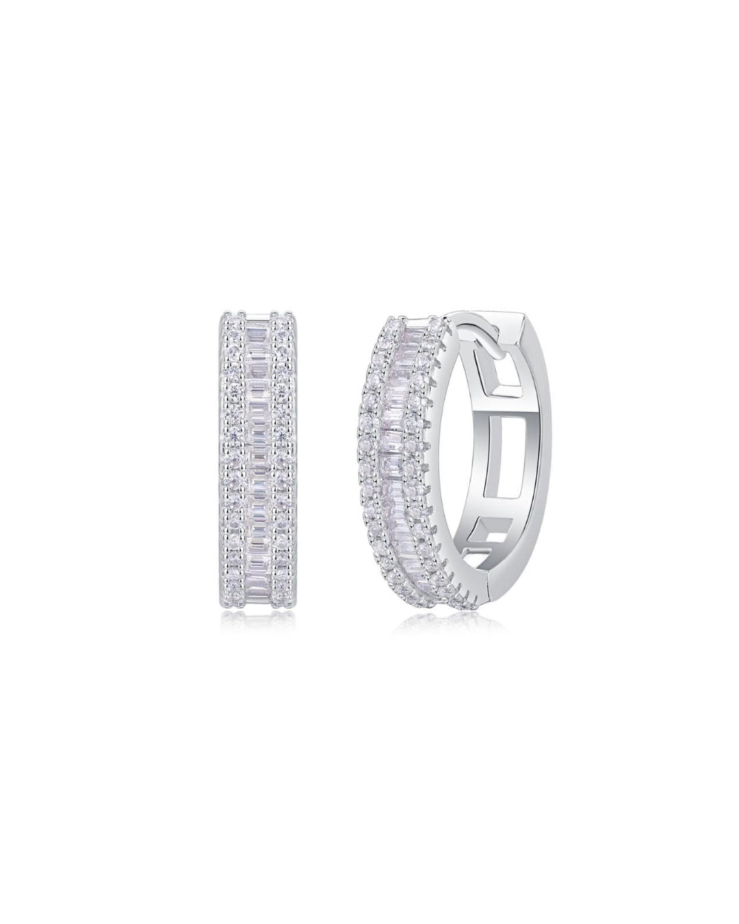 Pendientes "Circle" Moissanite - Silver 925